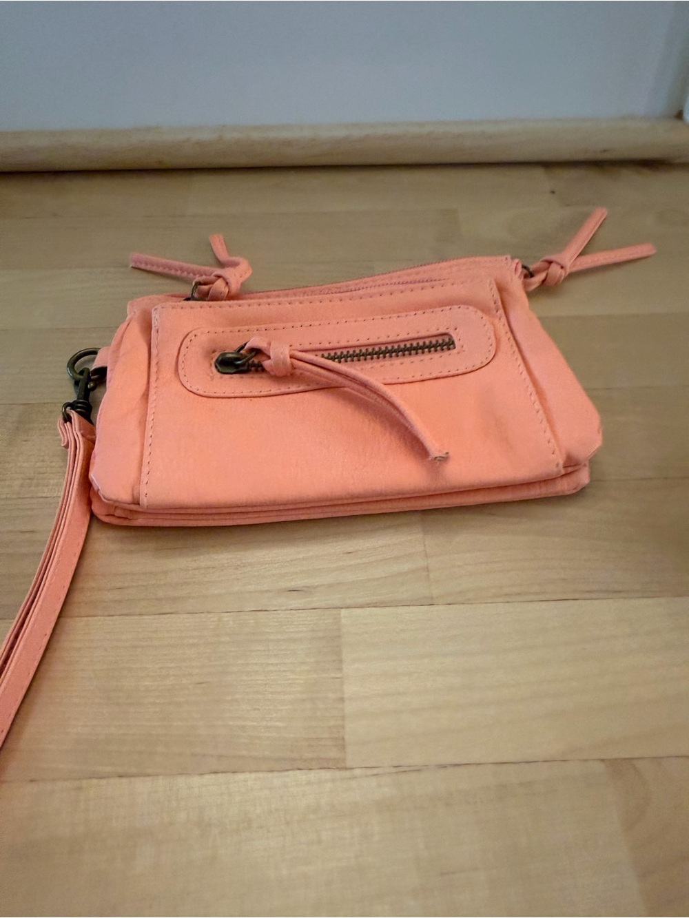 Women’s Wristlet Bag - Coral Pink